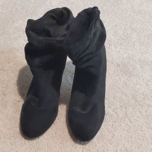 Aldo black suede boots